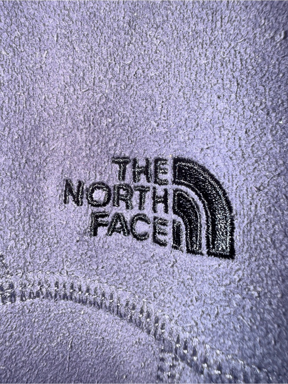 The North Face Lavender Fleece Jacket with Black Logo
